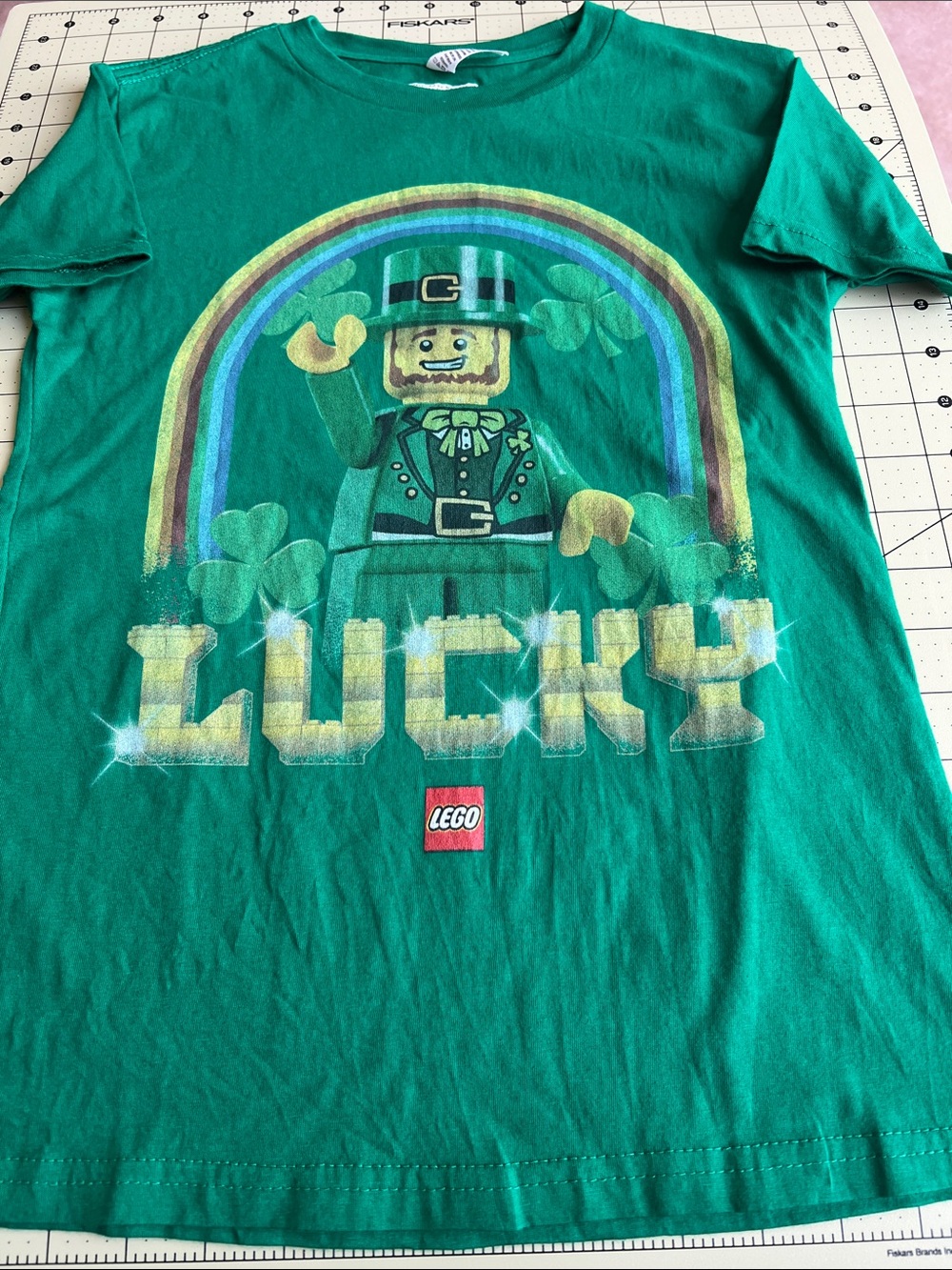 Lego Green 'Lucky' Leprechaun Graphic Tee
